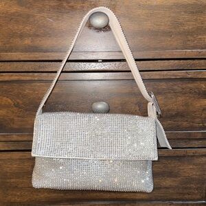 Elegant Silver Crystal Purse
